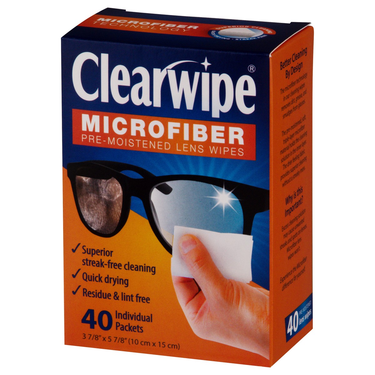 slide 11 of 11, Clearwipe Pre-Moistened Microfiber Lens Wipes 40 ea, 40 ct