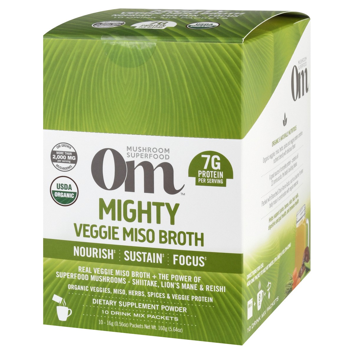 slide 2 of 12, Om Mighty Veggie Miso Broth Mushroom Powder 10 ea, 5.64 oz