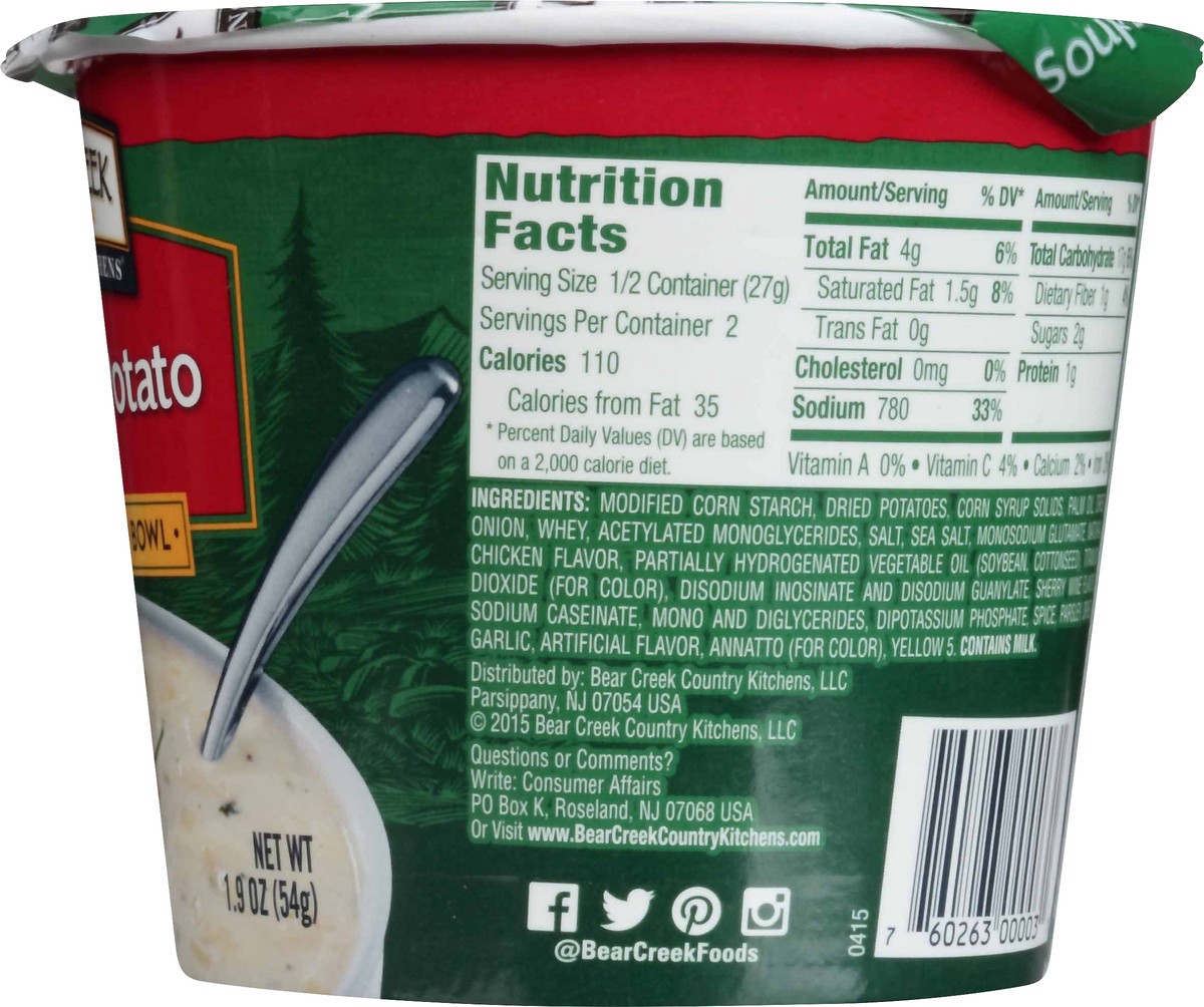 slide 6 of 7, Bear Creek Country Kitchens Creamy Potato Soup Mix 1.9 oz. Microcup, 1.9 oz