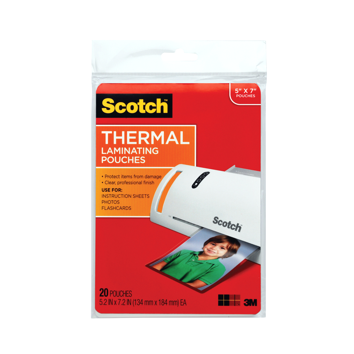 slide 1 of 4, Scotch Thermal Pouches, 20 ct; 5 ft x 7 in