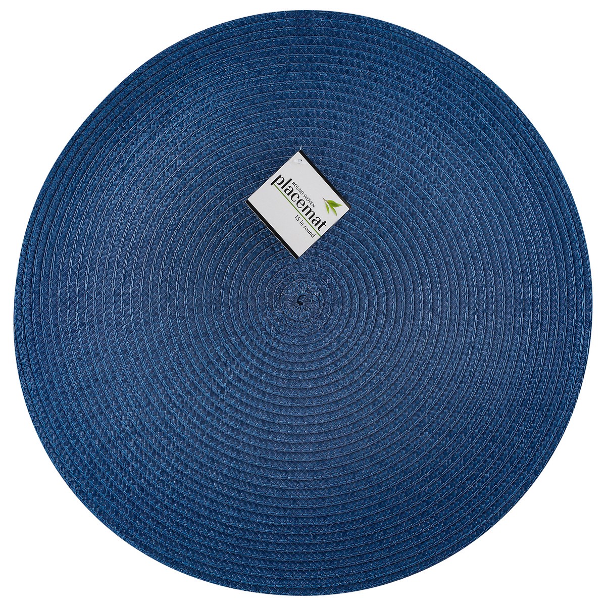 slide 3 of 4, Ritz Round Woven Placemat - Navy, 15 in