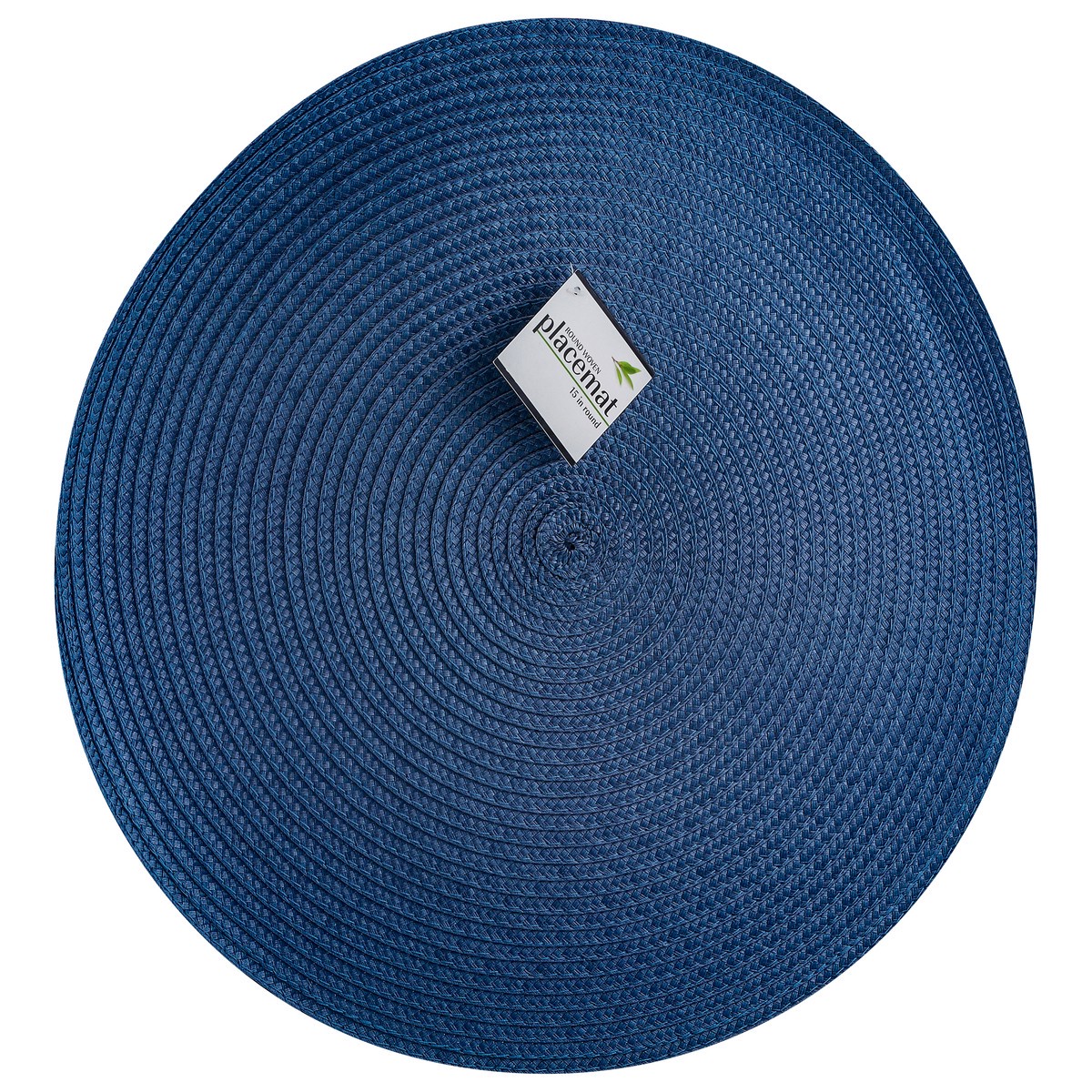 slide 2 of 4, Ritz Round Woven Placemat - Navy, 15 in