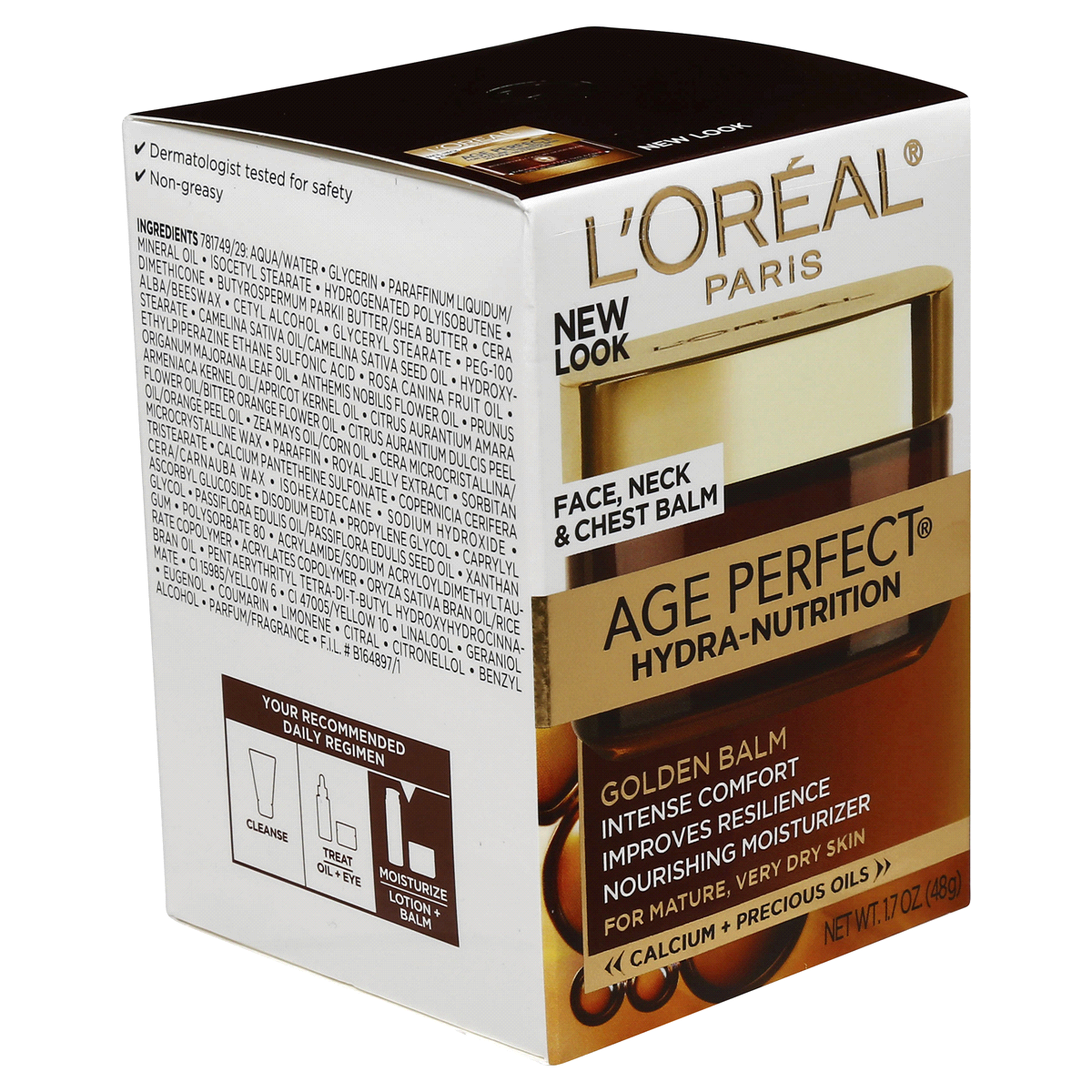 slide 3 of 8, L'Oréal Age Perfect Hydra-Nutrition Golden Balm For Face, Neck & Chest, 1.7 oz