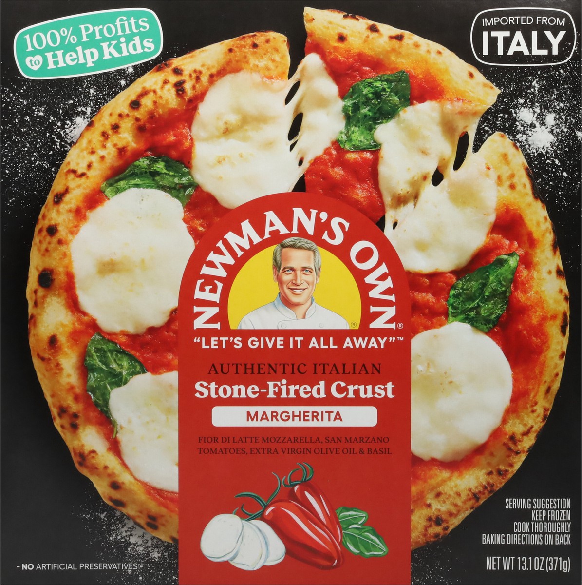 slide 9 of 14, Newman's Own Stone-Fired Crust Margherita Pizza 13.1 oz, 13.1 oz