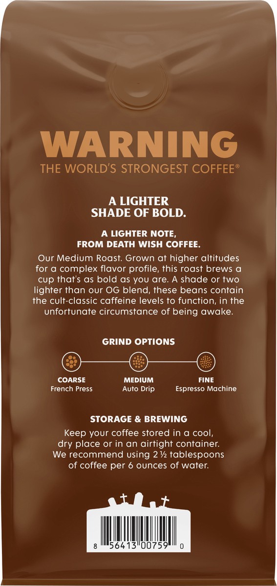 slide 6 of 6, Death Wish Coffee Co. Whole Bean Medium Roast Coffee Pods - 4.4 oz, 4.4 oz