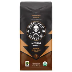 Death Wish Coffee Co. - Medium Roast Whole Bean