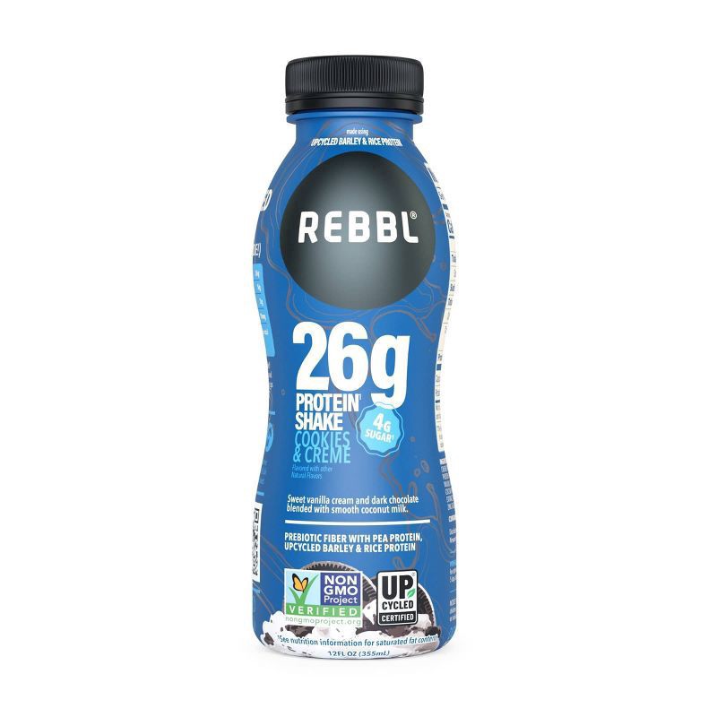 slide 1 of 4, REBBL Cookies & Creme 26g Protein Shake - 12 fl oz, 26 gram, 12 fl oz