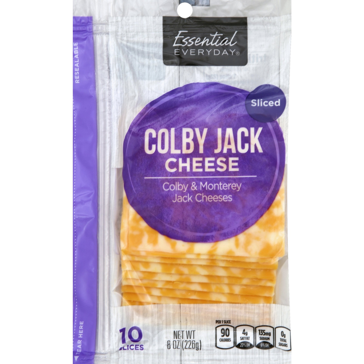 Essential Everyday Cheese, Colby Jack, Sliced, 10 Each 10 ct | Shipt