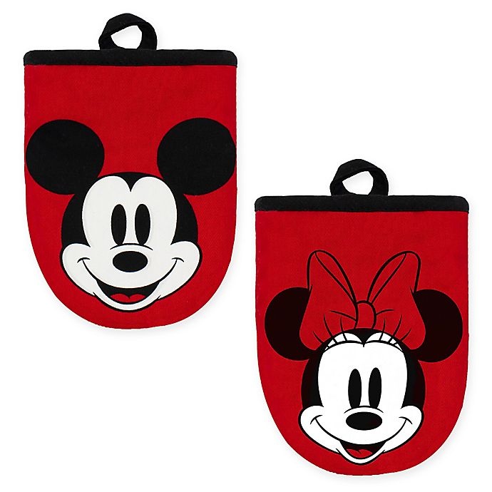 slide 1 of 4, Disney Mickey Mouse Mr. and Mrs. Mini Oven Mitts - Red, 2 ct