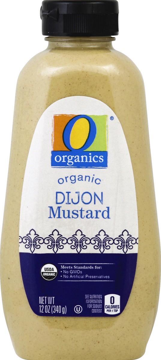 slide 2 of 2, O Organics Mustard Organic Dijon, 12 oz