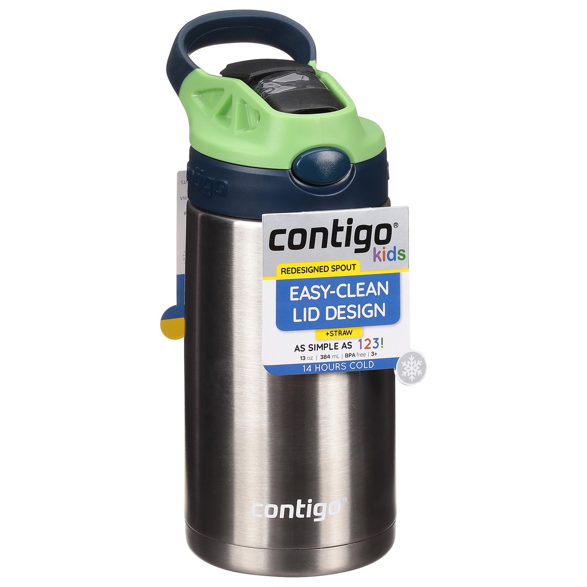 slide 2 of 9, Contigo Cleanable Stainless Steel Insulated Water Bottle - Blue/Green, 1 ct