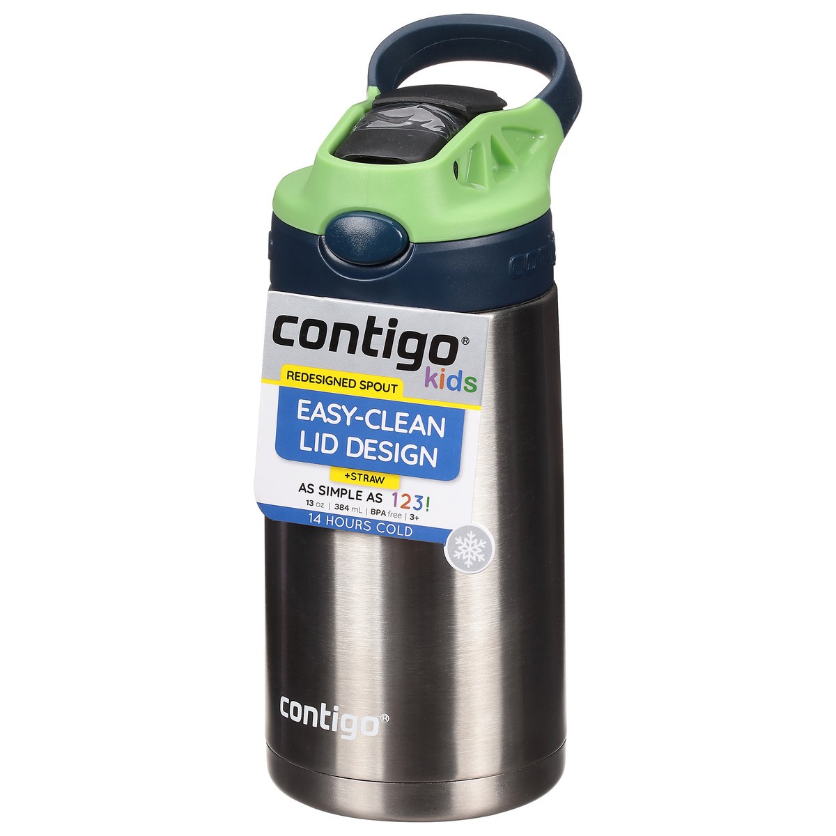 slide 3 of 9, Contigo Cleanable Stainless Steel Insulated Water Bottle - Blue/Green, 1 ct