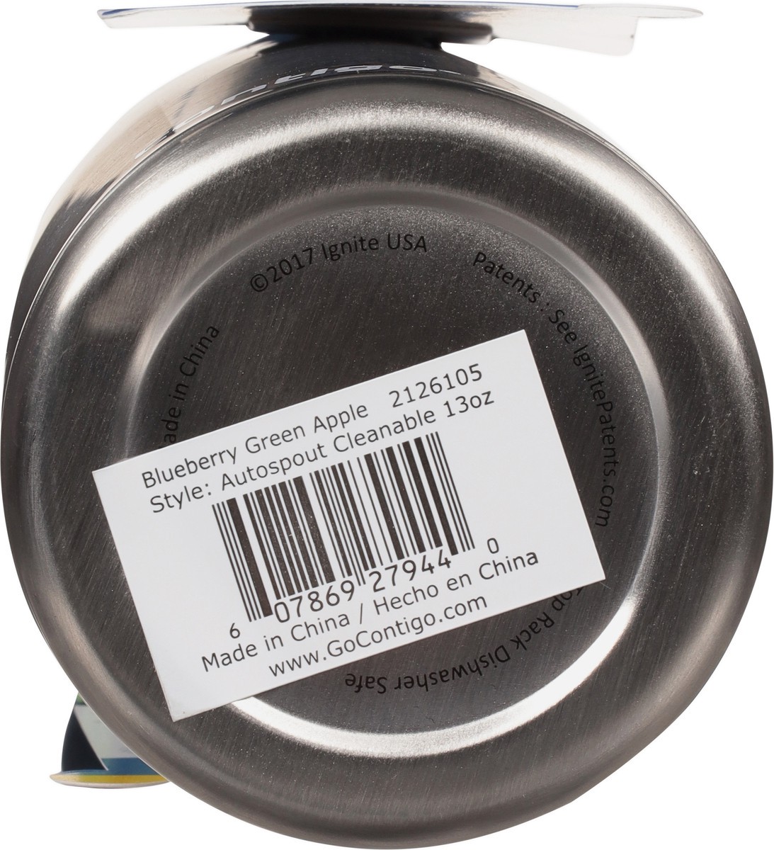 slide 4 of 9, Contigo Cleanable Stainless Steel Insulated Water Bottle - Blue/Green, 1 ct