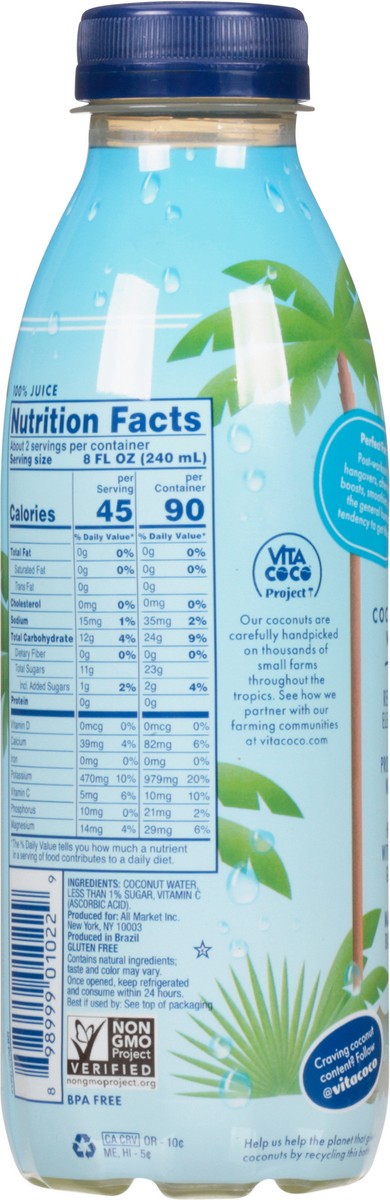 slide 7 of 9, Vita Coco Original Coconut Water 16.9 fl oz, 16.9 fl oz