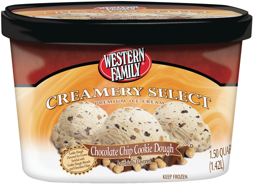 slide 1 of 1, Western Family Prem Chocolate Chip Cookie Dough, 48 oz