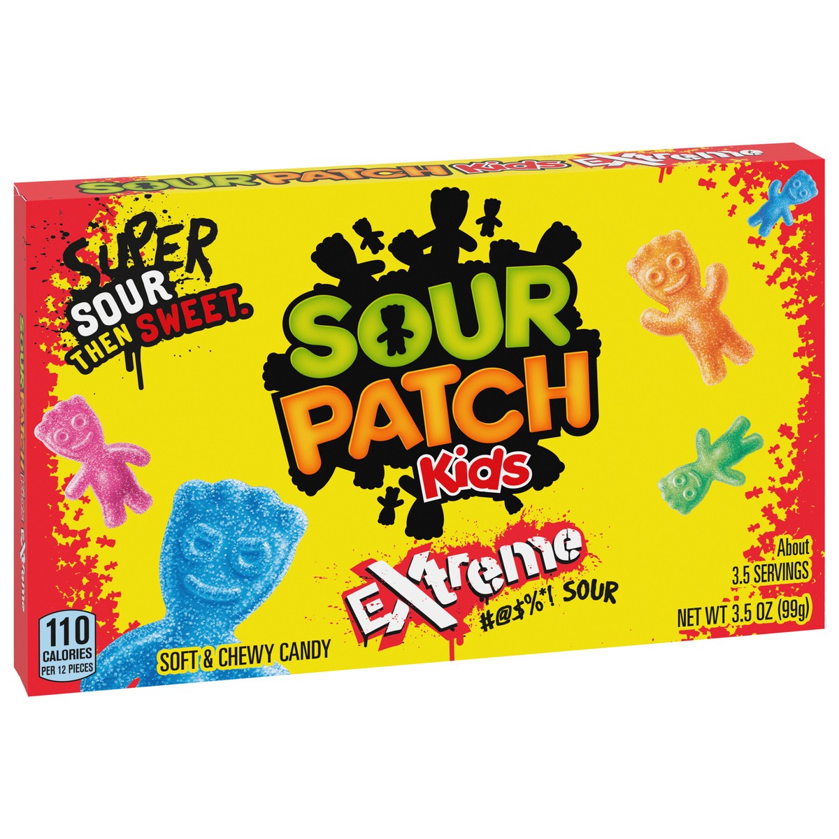 slide 2 of 9, SOUR PATCH KIDS Extreme Sour Soft & Chewy Candy, 3.5 oz Box, 3.5 oz