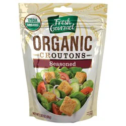 Fresh Gourmet 2.82 Oz Organic Seasoned Croutons, Bag