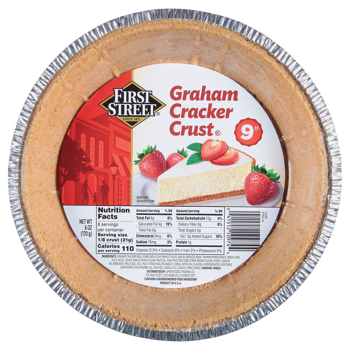 slide 1 of 13, First Street Graham Cracker Pie Shell, 6 oz