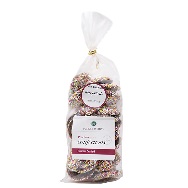 slide 1 of 1, L&B Milk Chocolate Nonpareils, 6 oz