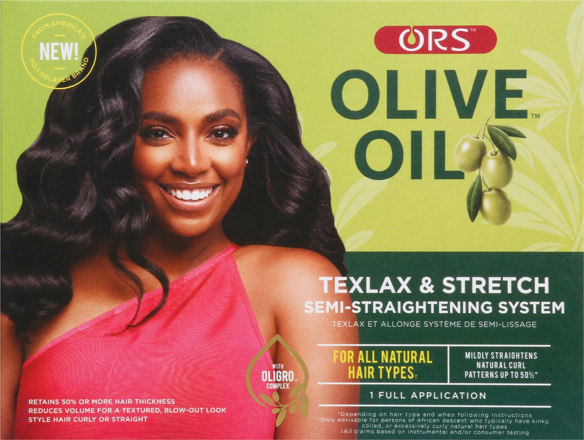 slide 3 of 13, ORS Olive Oil Texlax & Stretch Semi-Straightening System 1 ea, 1 ea