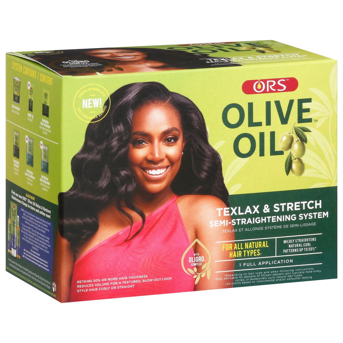slide 12 of 13, ORS Olive Oil Texlax & Stretch Semi-Straightening System 1 ea, 1 ea