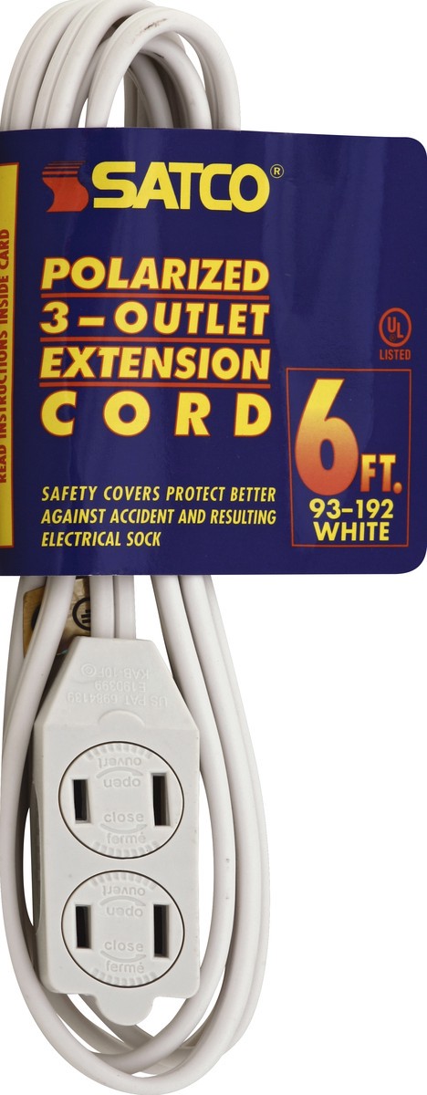 slide 2 of 2, Satco White Extension Cord, 1 ct