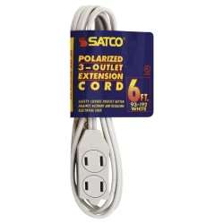 Satco White Extension Cord