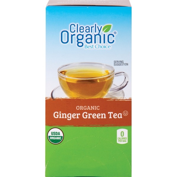 slide 1 of 1, Clearly Organic Ginger Green Tea, 20 ct