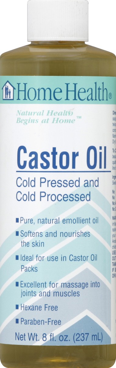slide 1 of 3, Home Health Castor Oil 8 oz, 8 oz