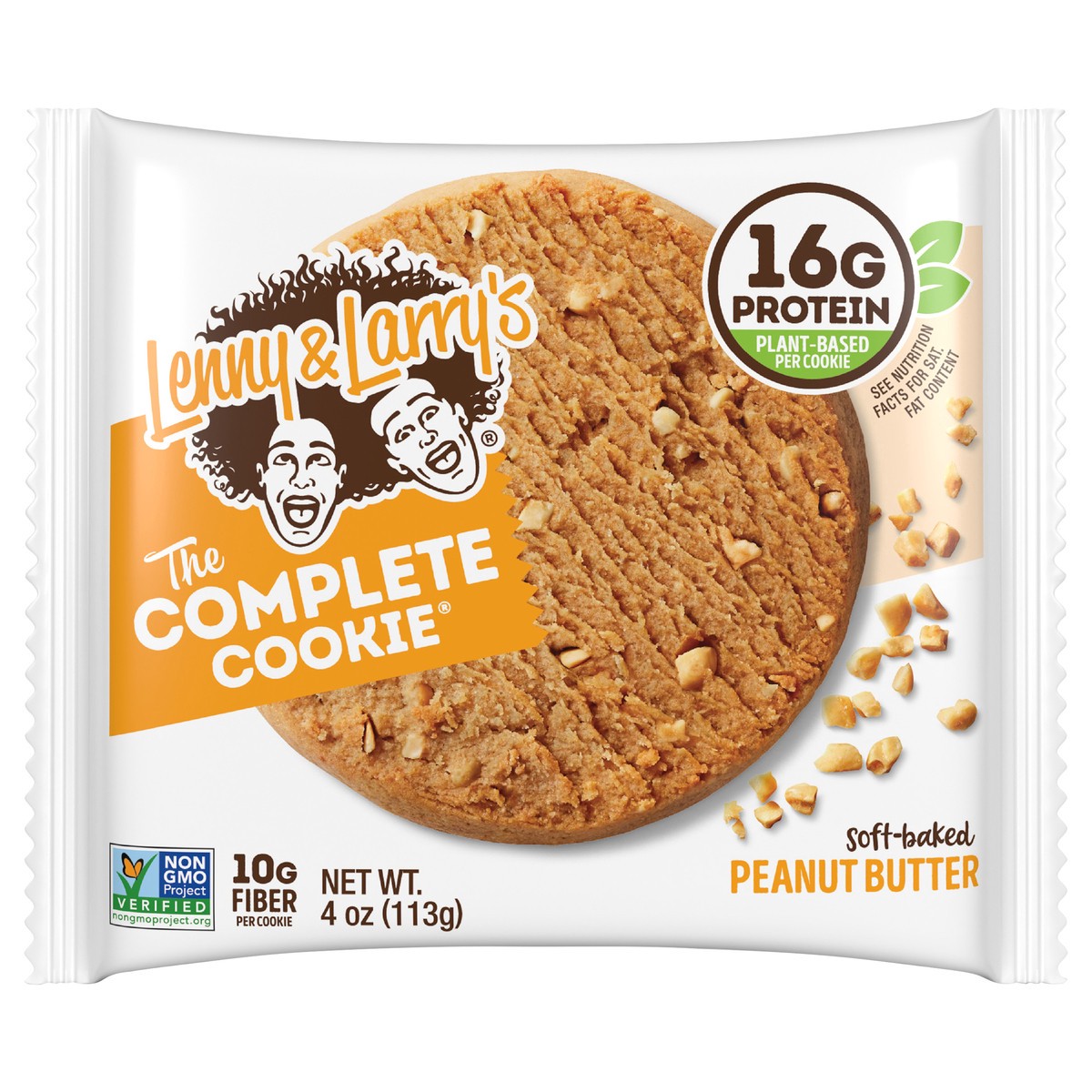 slide 1 of 2, Lenny & Larry's The Complete Cookie, Peanut Butter, 4oz- 12ct, 4 oz