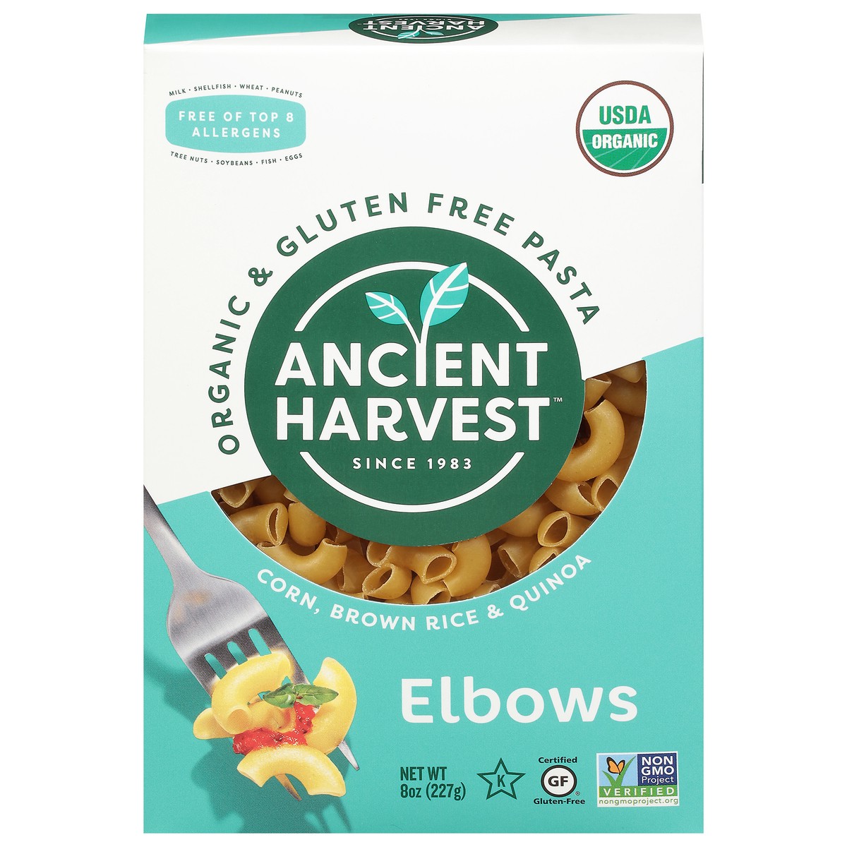 slide 2 of 14, Ancient Harvest Gluten Free Quinoa Elbow Pasta, 8 oz