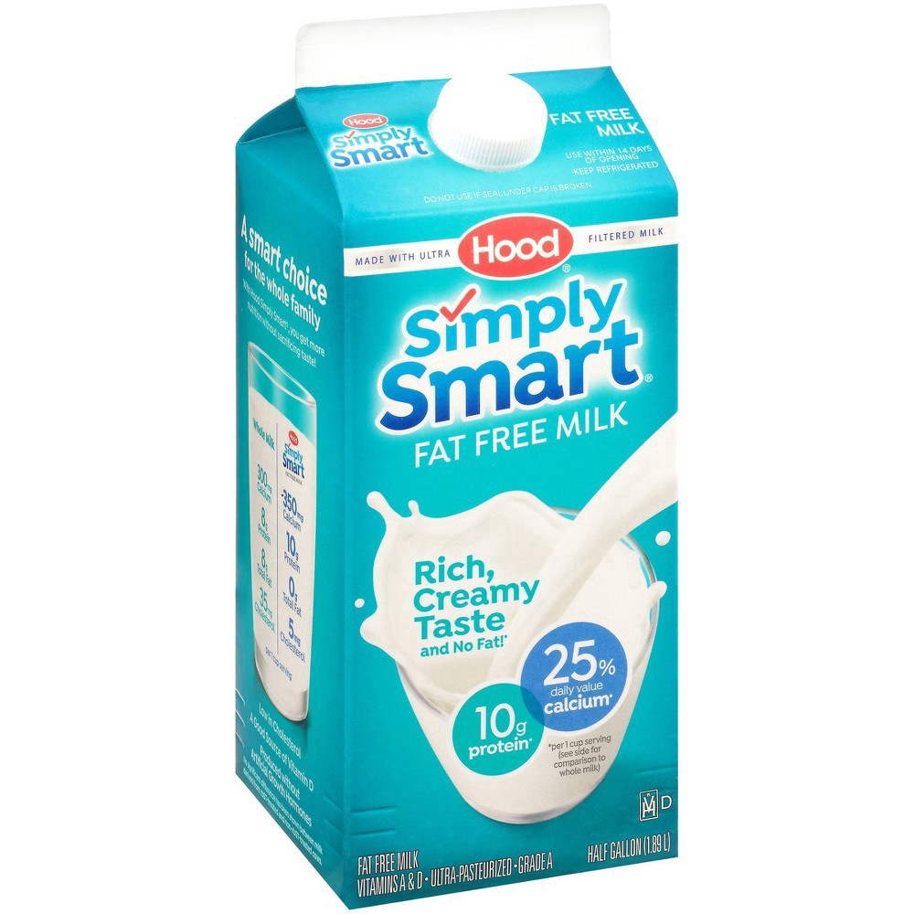 slide 14 of 16, Hood Simply Smart Fat Free Milk - 0.5gal, 1/2 gal