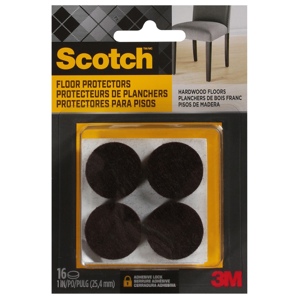 slide 4 of 4, Scotch Floor Protectors 16 ea, 16 ct