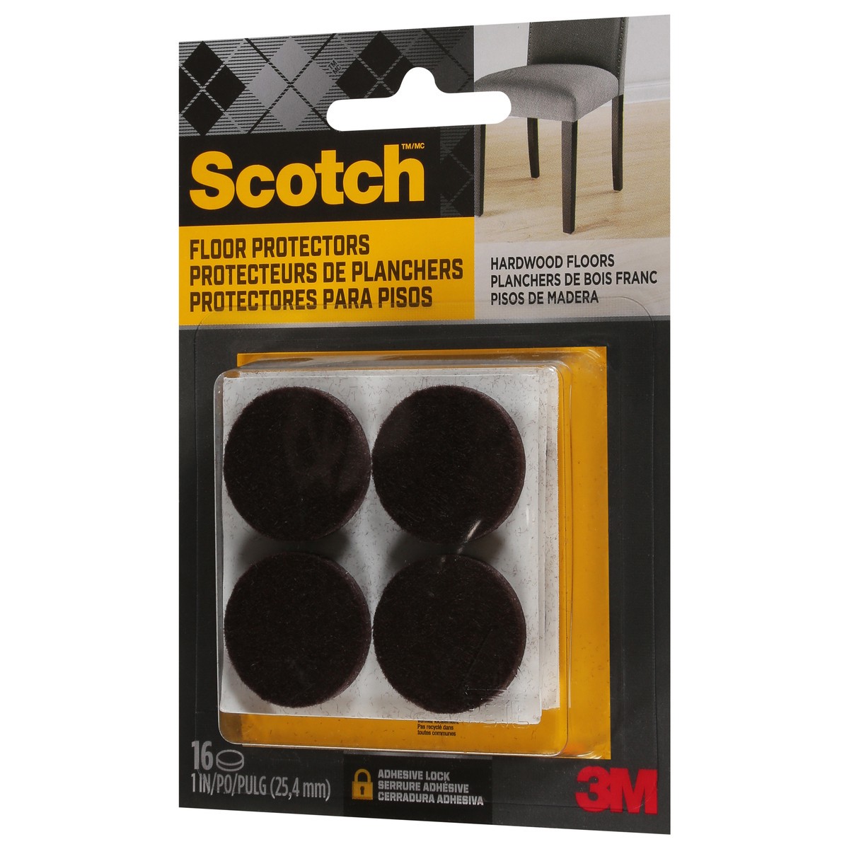 slide 2 of 4, Scotch Floor Protectors 16 ea, 16 ct