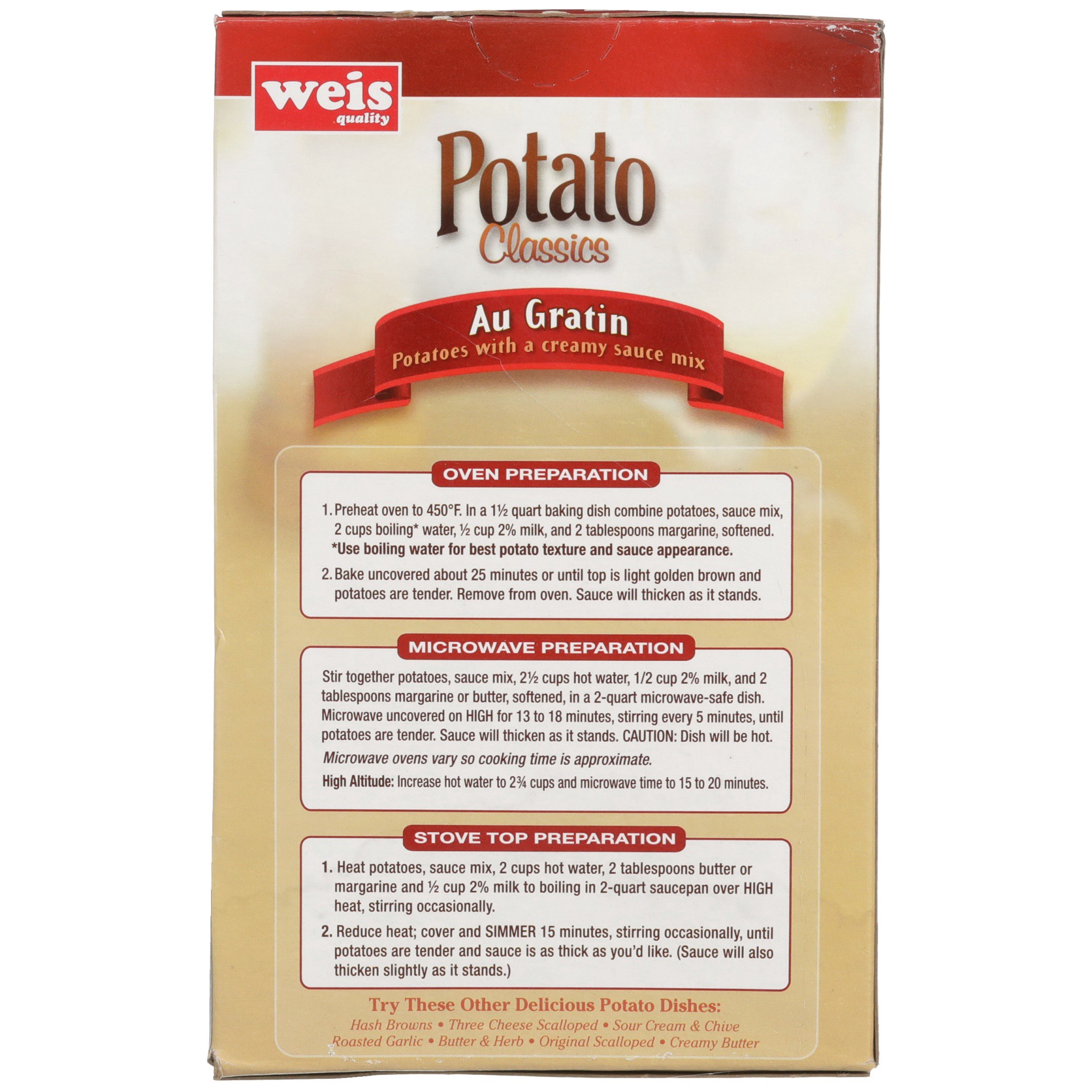 slide 4 of 6, Weis Quality Au Gratin Potato Classics, 4.7 oz