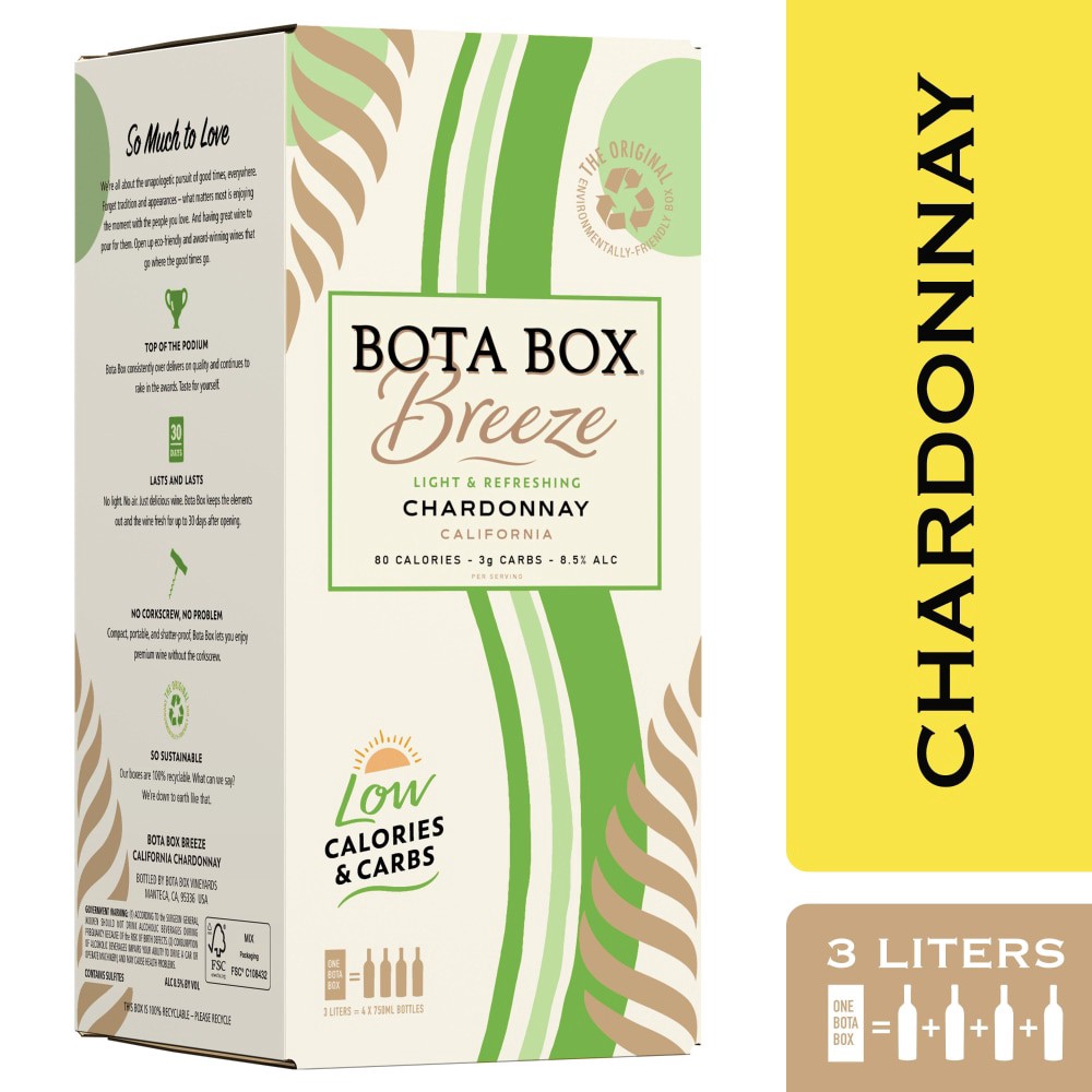 Bota Box Breeze Chardonnay White Wine 300 ml Shipt