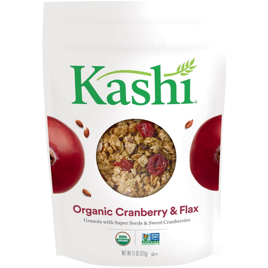 slide 1 of 4, Kashi Organic Cranberry & Flax Granola, 11 oz