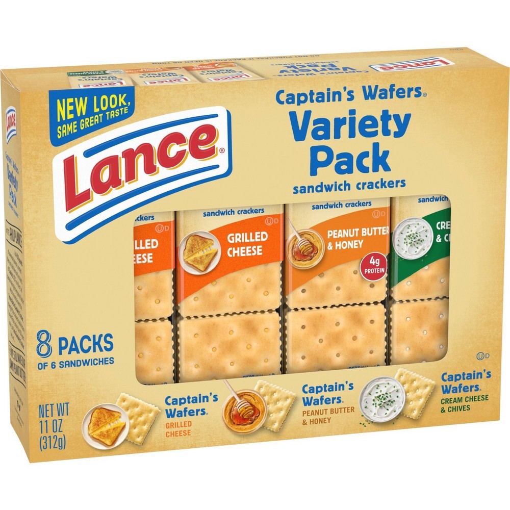 slide 6 of 6, Lance Variety Pack Captain's Wafer Cracker Sandwiches, 14 ct