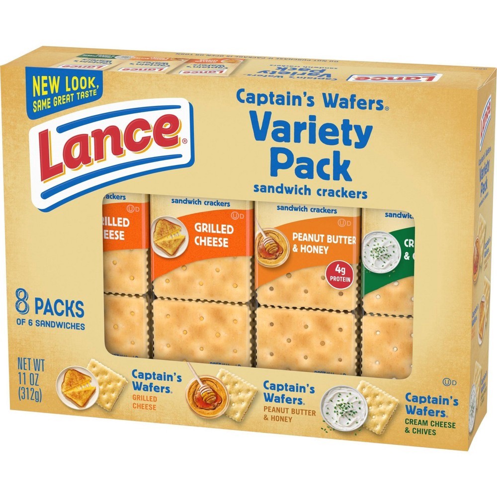 slide 2 of 6, Lance Variety Pack Captain's Wafer Cracker Sandwiches, 14 ct