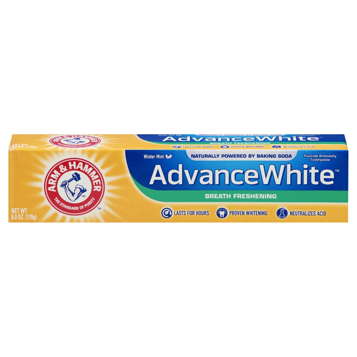 slide 1 of 4, Arm & Hammer Advanced White Fresh Breath Winter Mint Toothpaste, 4.5 oz