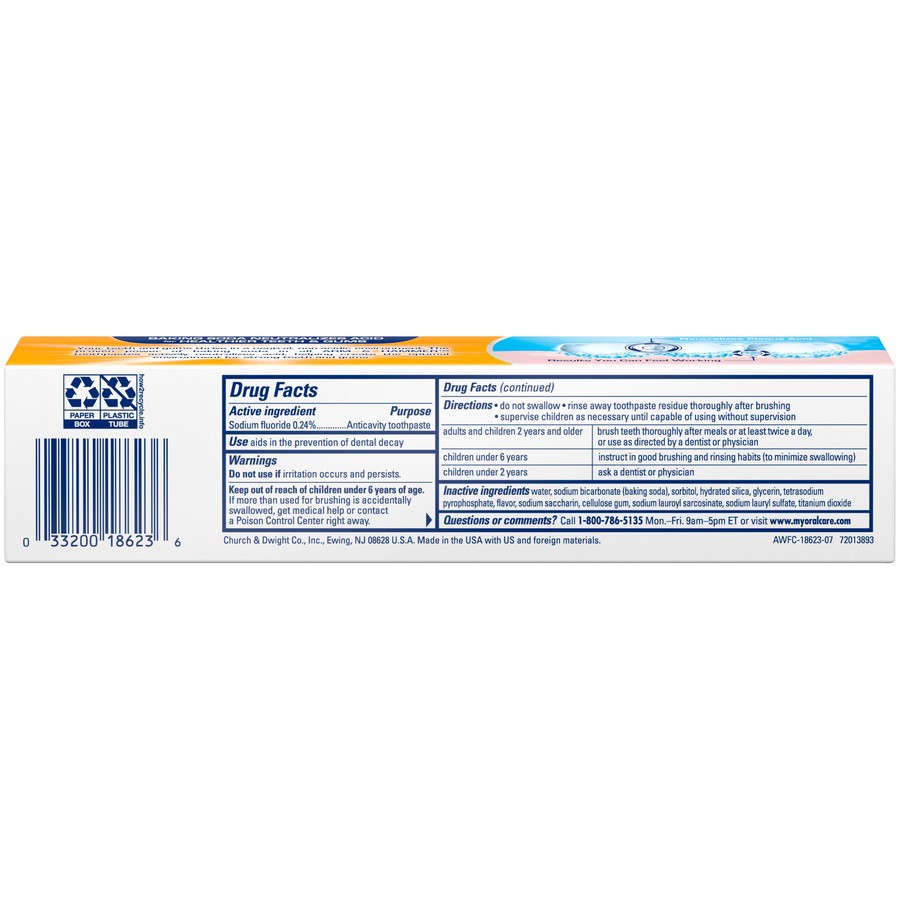 slide 4 of 4, ARM & HAMMER AdvanceWhite Fluoride Anticavity Winter Mint Toothpaste 6 oz, 4.5 oz