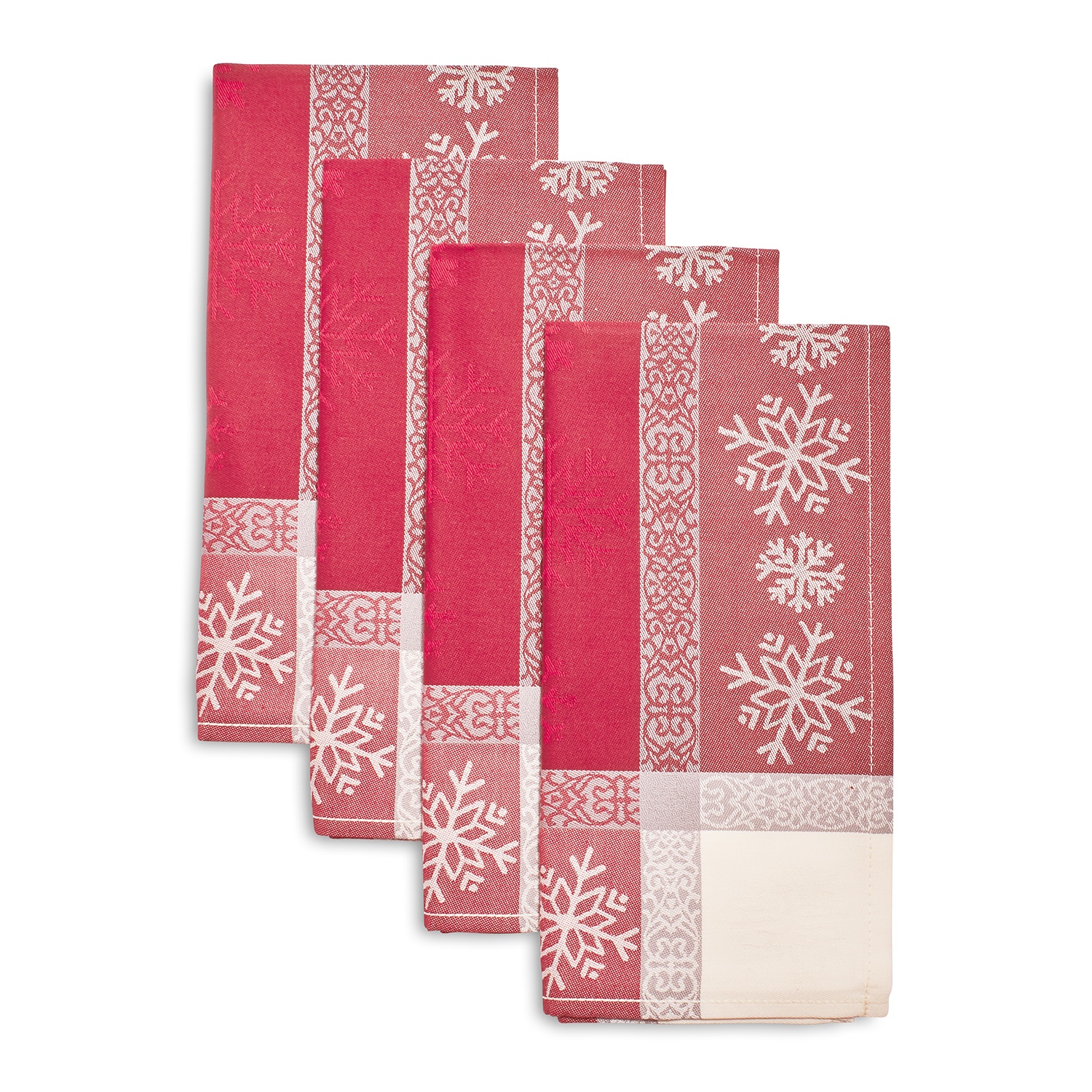 slide 1 of 1, Sur La Table Jacquard Snowflake Christmas Napkins, 4 ct