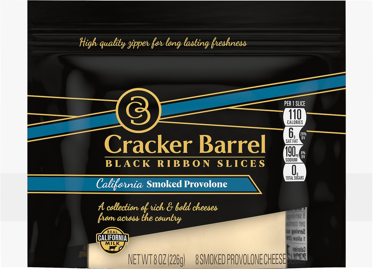slide 8 of 10, Cracker Barrel California Smoked Provolone, 8 oz