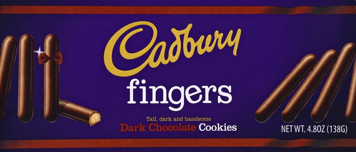 slide 4 of 4, Cadbury Fingers Dark Chocolate Cookies, 4.8 oz