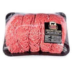 Market District Beef Ground Sirloin, 90% Lean, 10% Fat, Certified Angus Beef ®, Value Pack