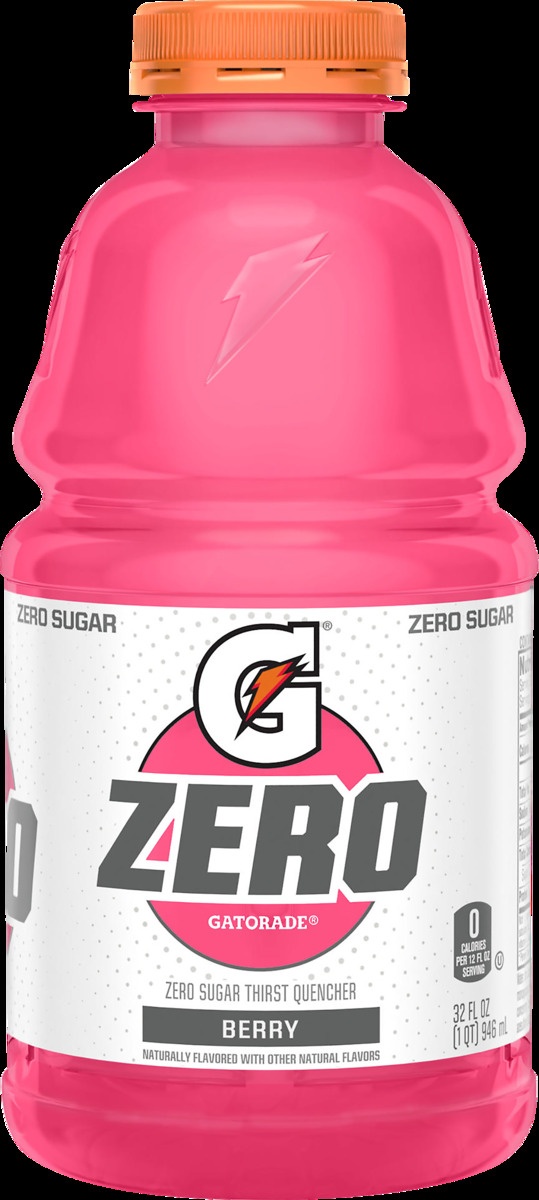 slide 4 of 6, Gatorade G Zero Sugar Berry, 32 fl oz