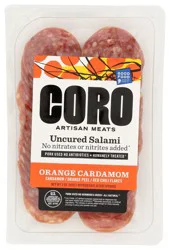 Coro Uncured Orange Cardamom Salami 3 oz