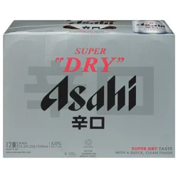 Asahi Super Dry Beer - 12 x 11.2 fl oz Cans