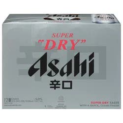 Asahi Super Dry Beer - 12 x 11.2 fl oz Cans