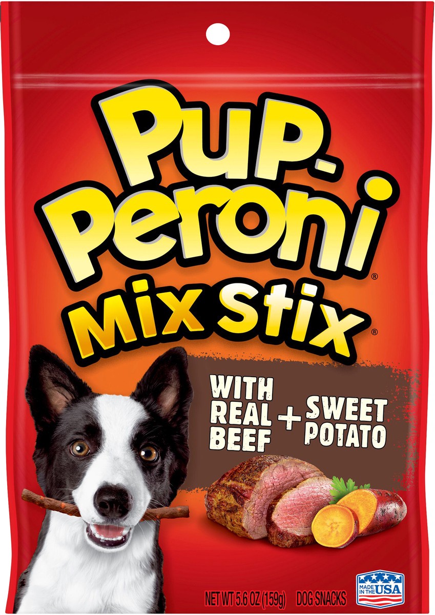 slide 5 of 7, Pup-Peroni Mix Stix Dog Snacks Braised Beef&Sweet Potato, 5.6 oz